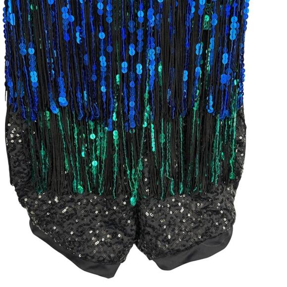 Weissman One Piece Romper Dance Costume Sequins Fringe Leotard 10926 sz LC - Picture 11 of 16